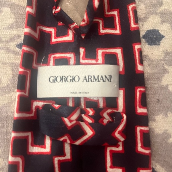 Authentic Armani Tie 3.5 inches across. Made in Italy in forever Armani style. - Picture 2 of 5